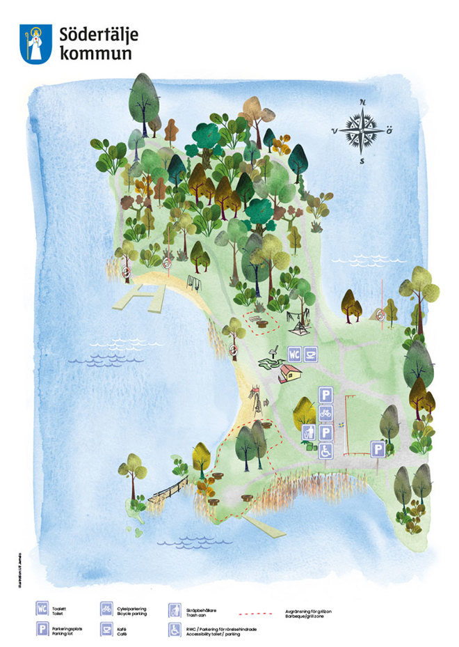 Illustration av Eklundsnäsbadet